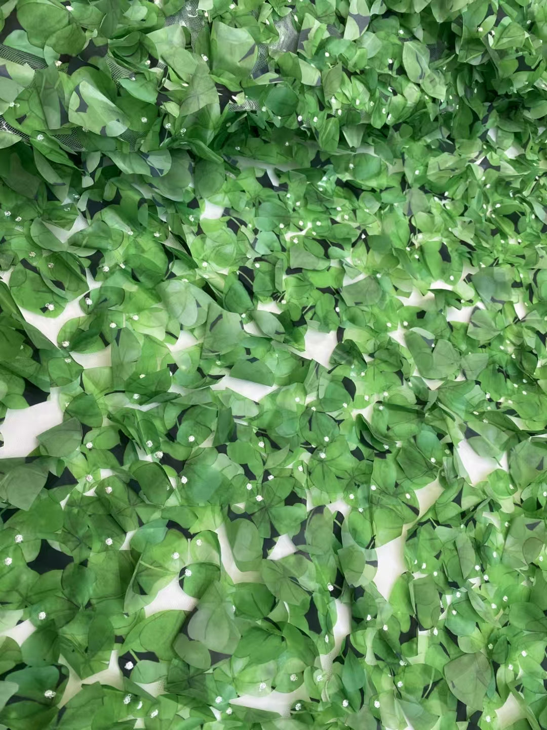 3D Leaf Embroidery Fabric