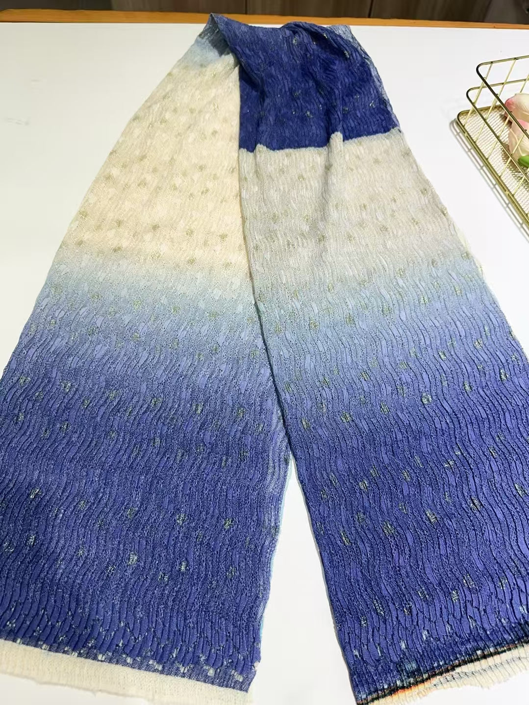 Gradient Pleated Lace