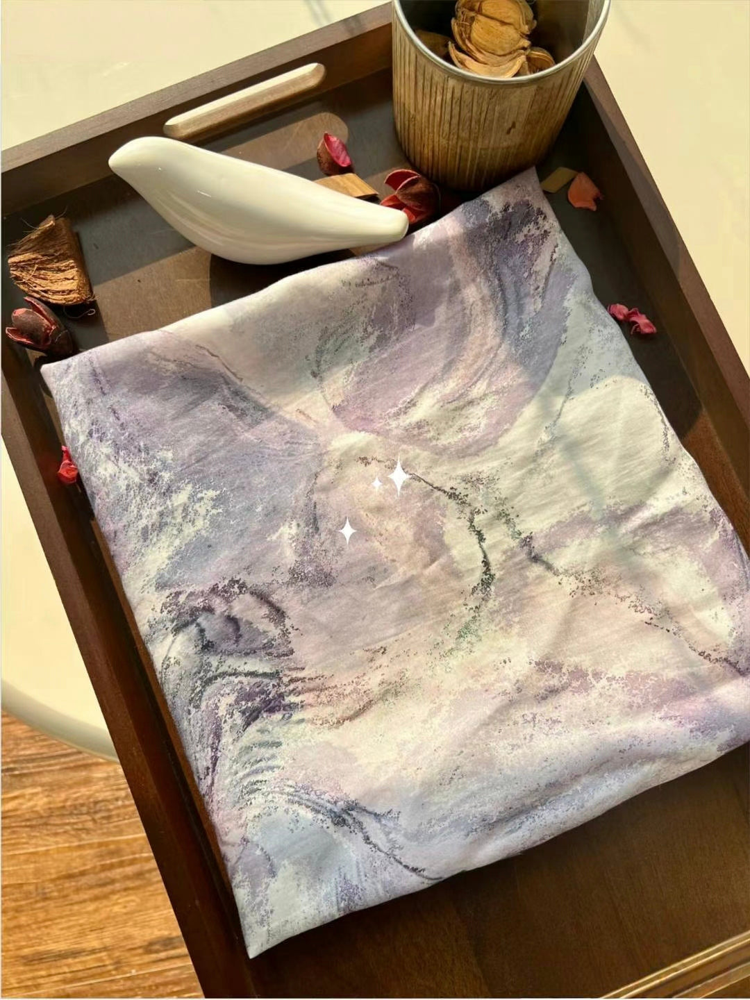 Tencel and Linen Blend Print Fabric