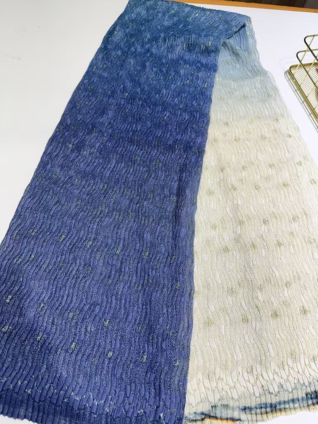 Gradient Pleated Lace