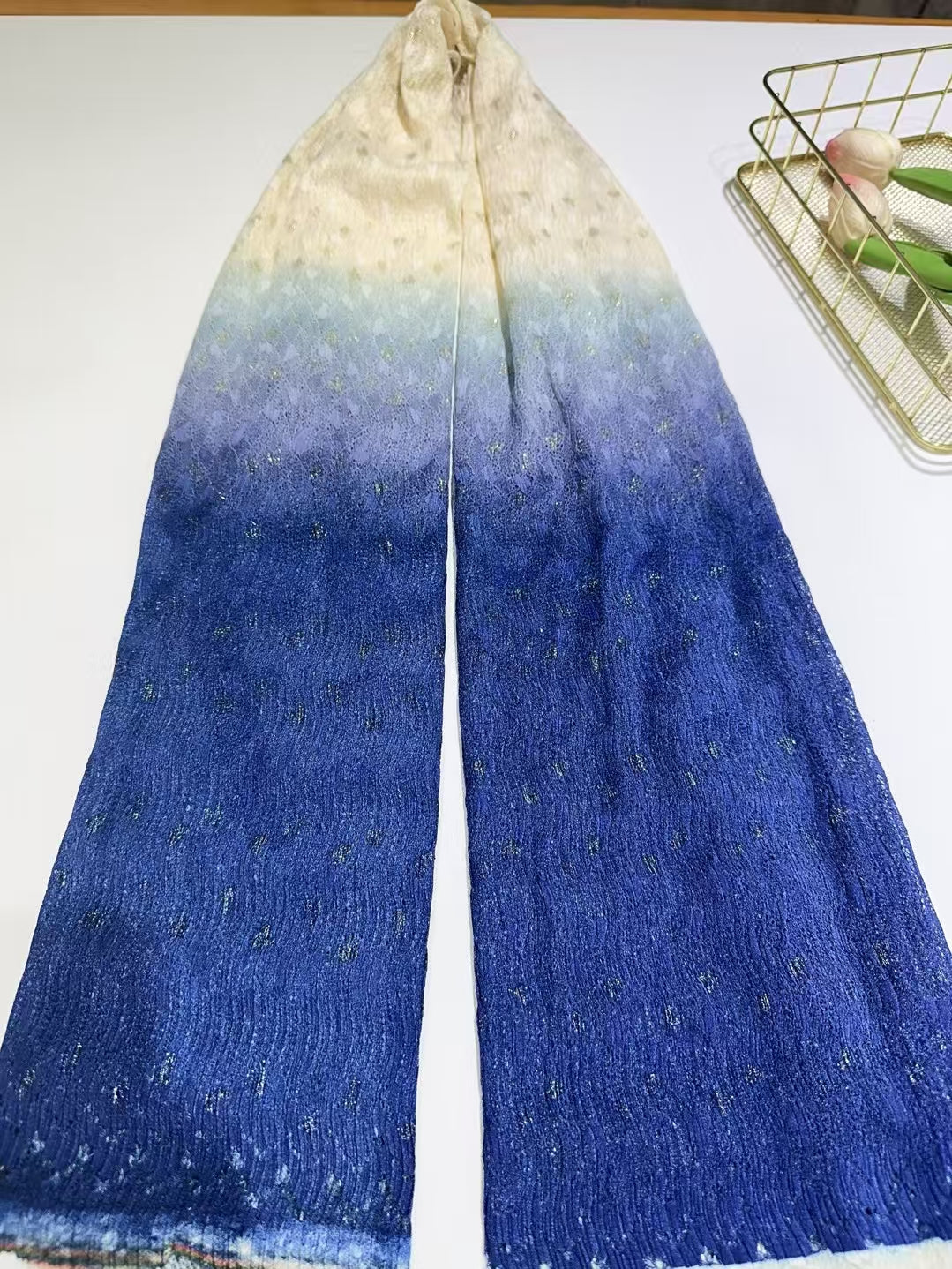 Gradient Pleated Lace