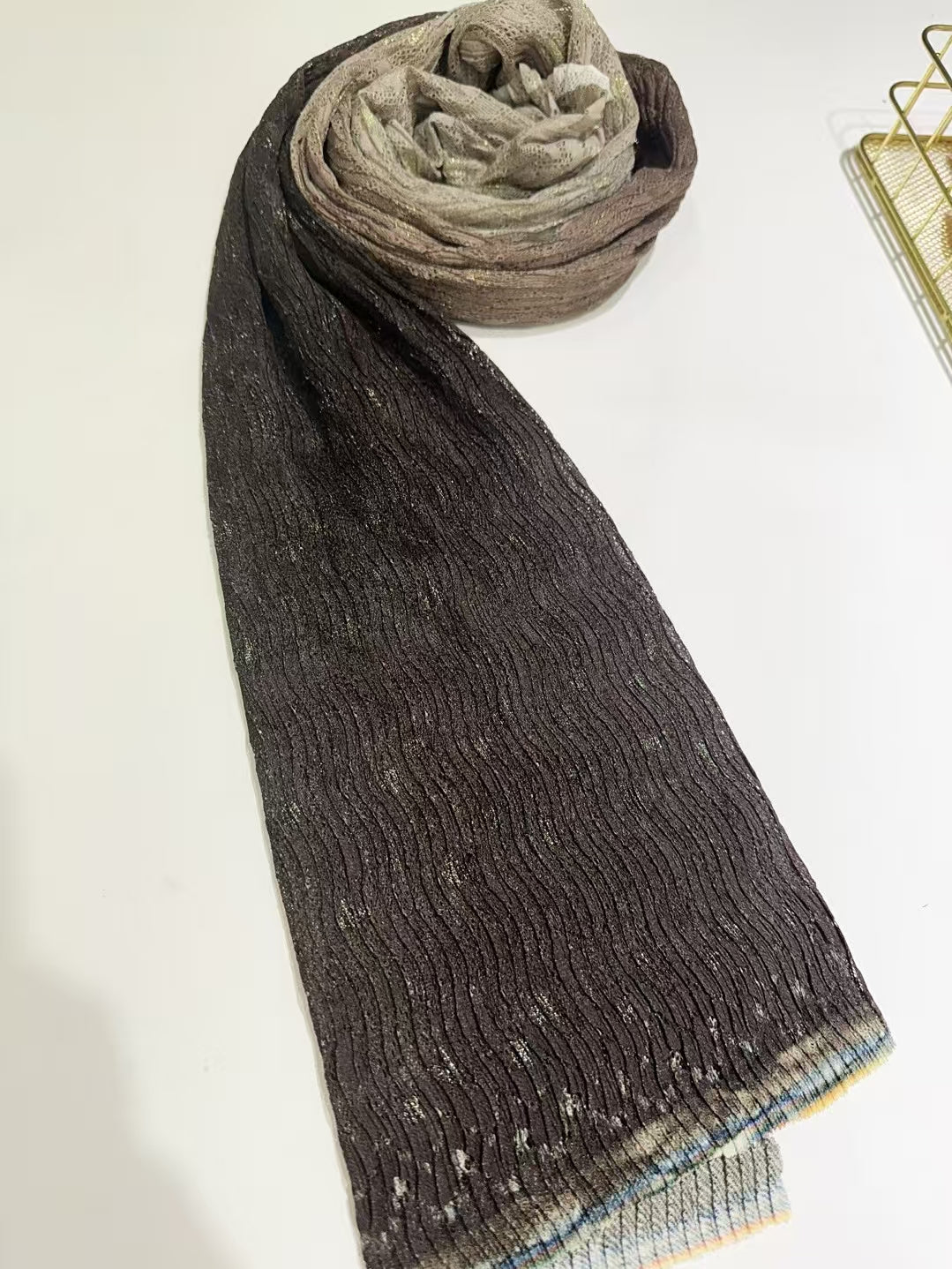 Gradient Pleated Lace