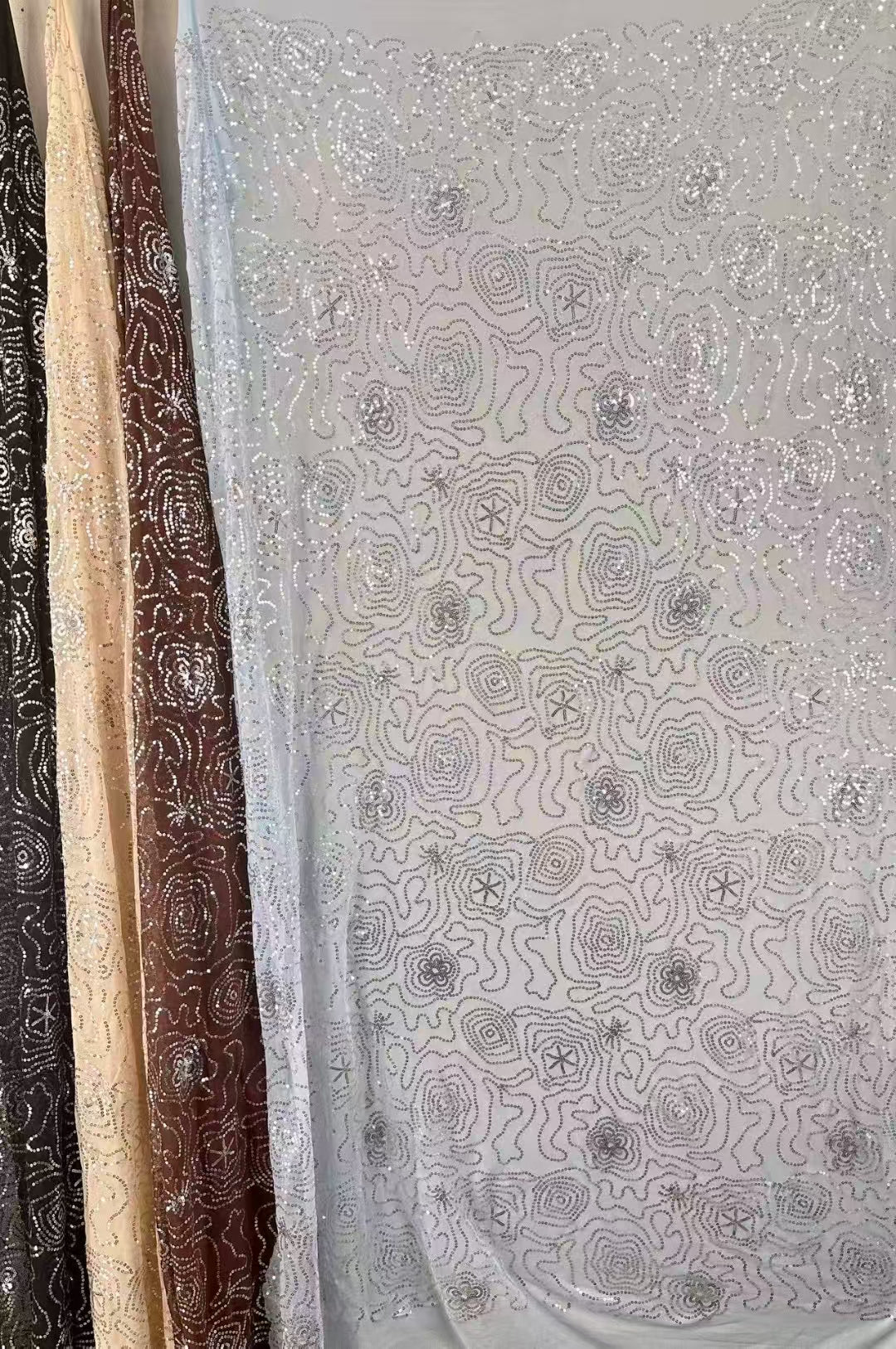 Knitted Fabric With Sequins