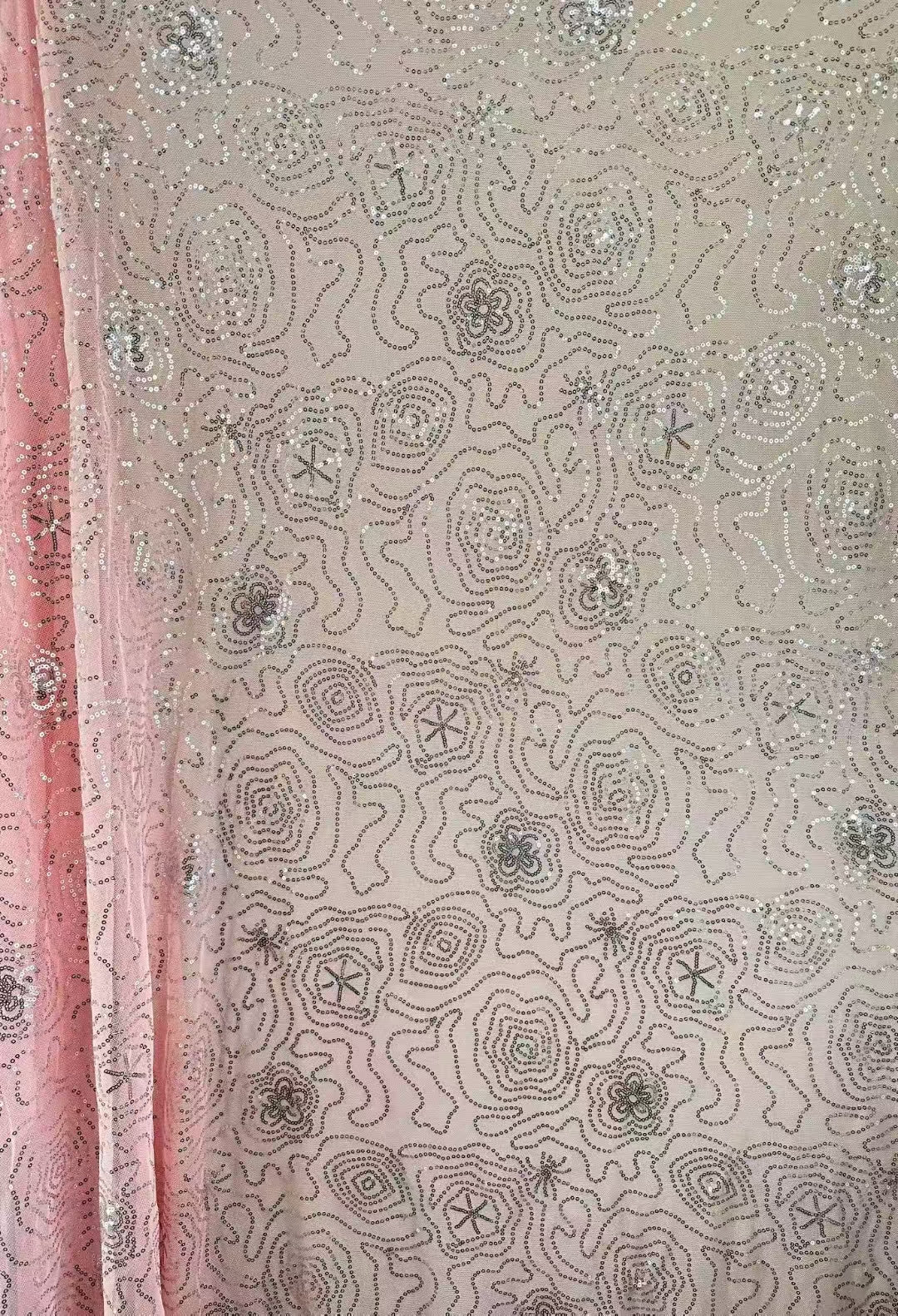 Knitted Fabric With Sequins