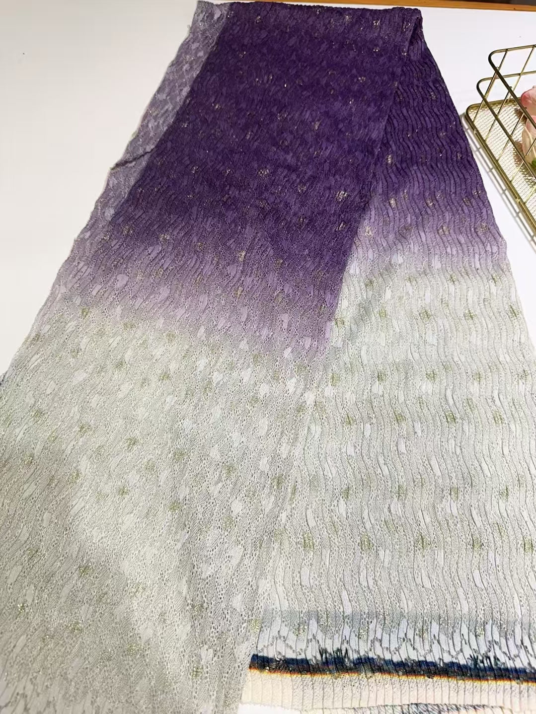 Gradient Pleated Lace