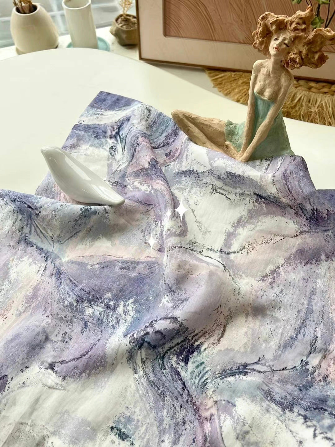 Tencel and Linen Blend Print Fabric