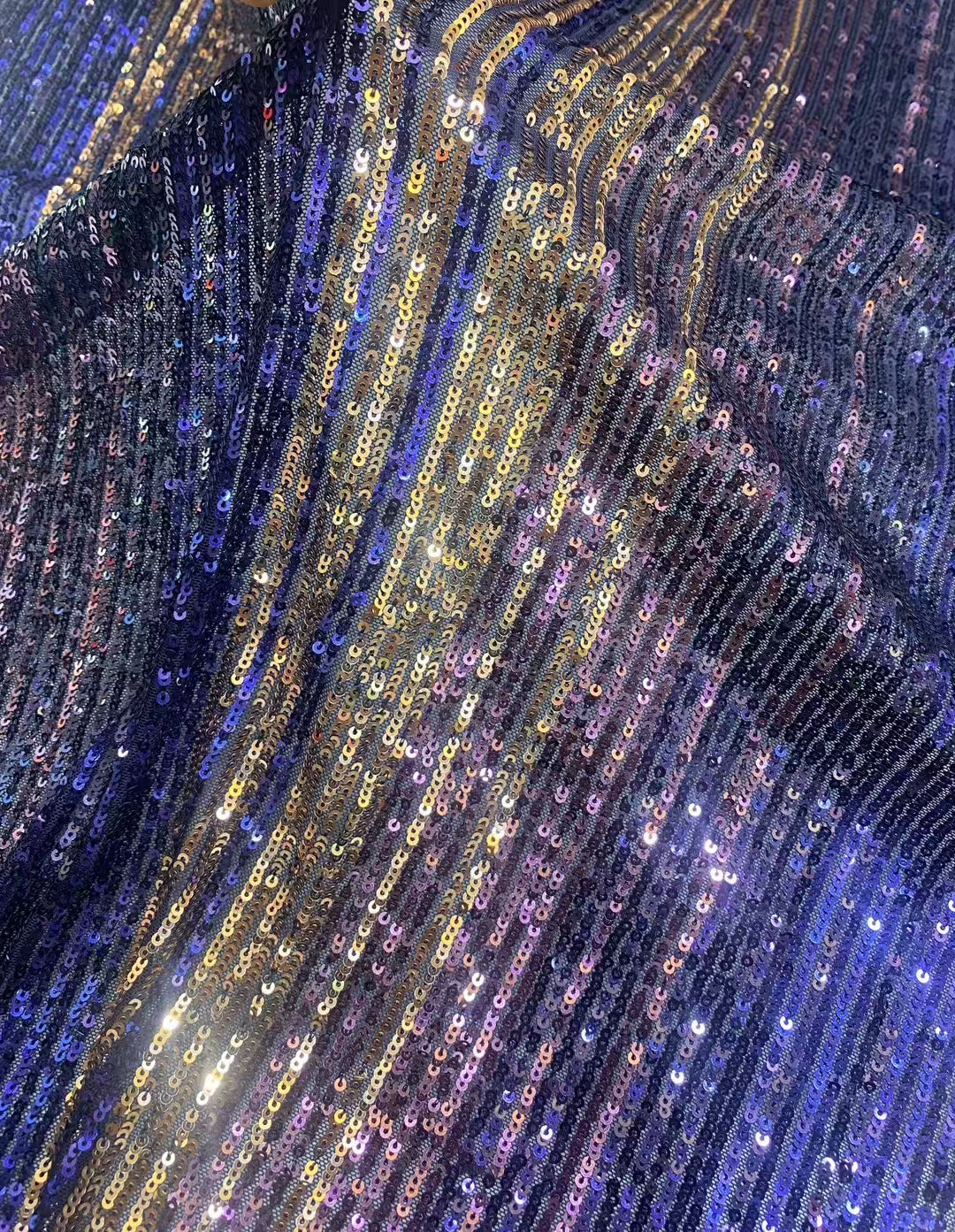 Vertical Stripe Sequins Fabric
