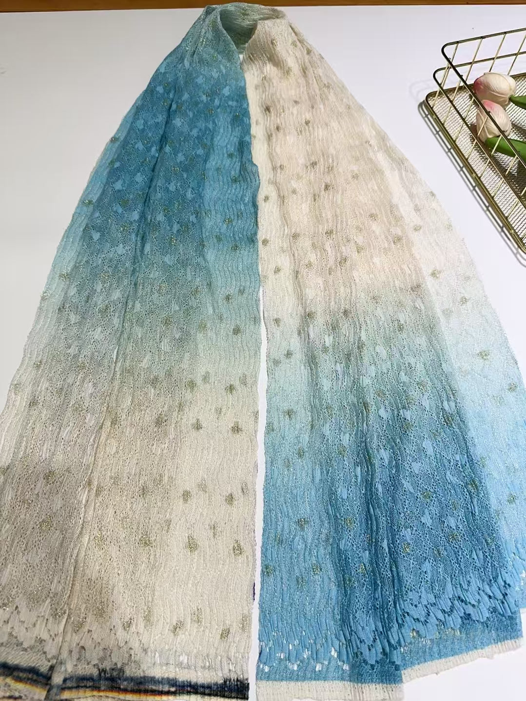 Gradient Pleated Lace