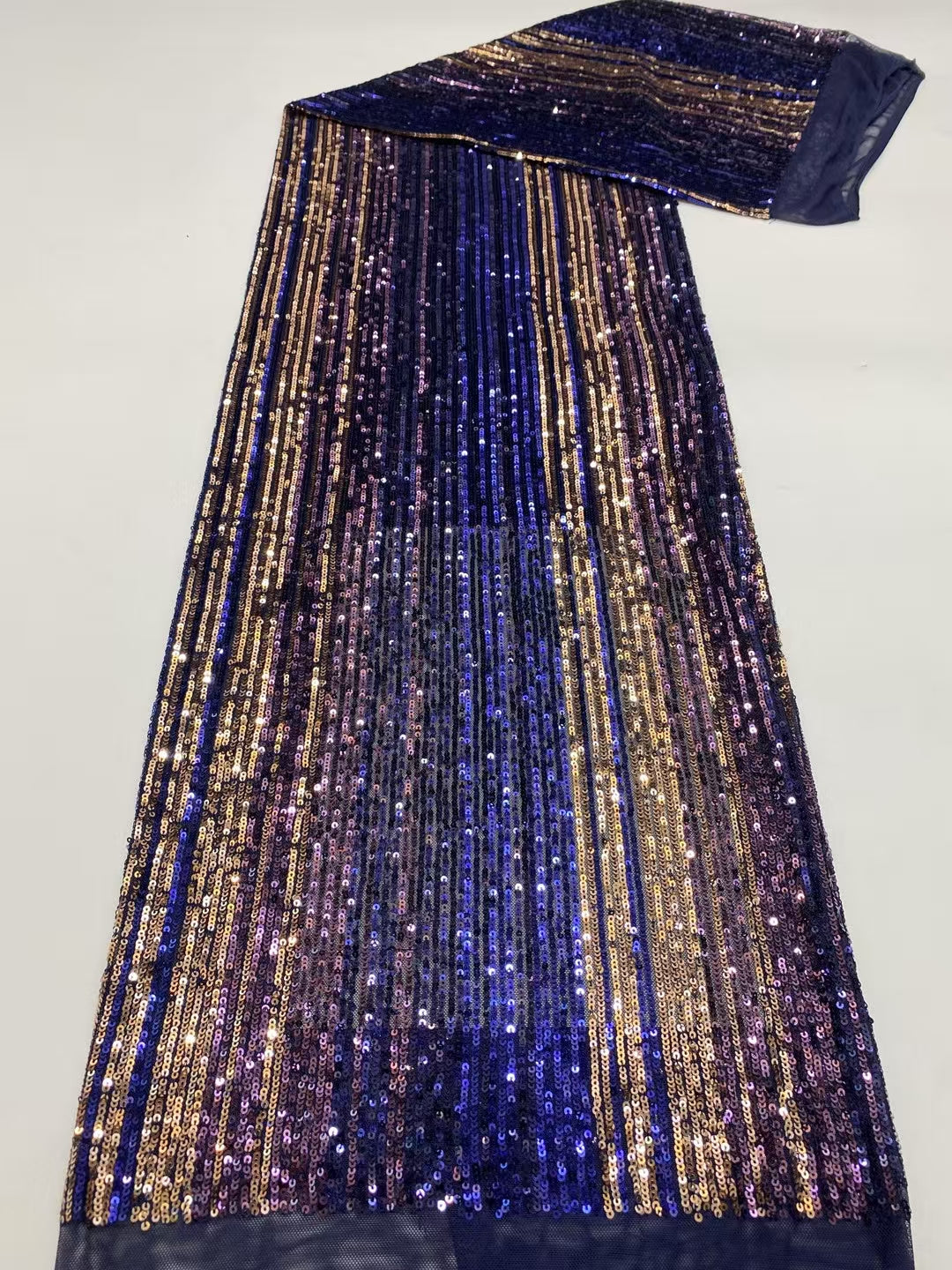 Vertical Stripe Sequins Fabric