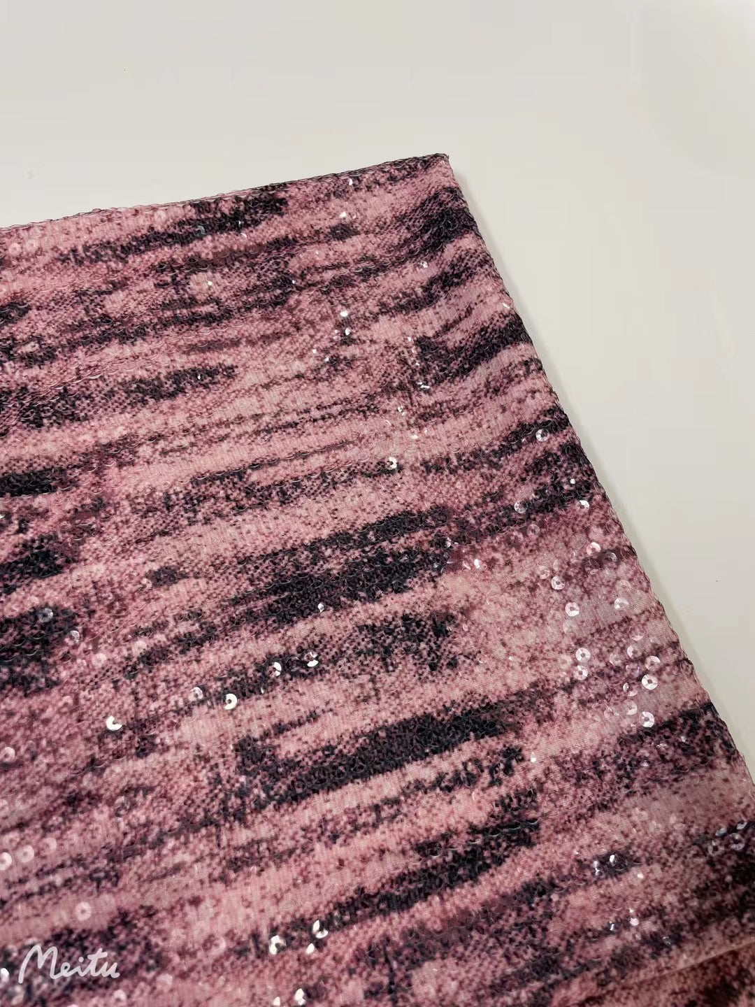 Print with Sequins Fabric