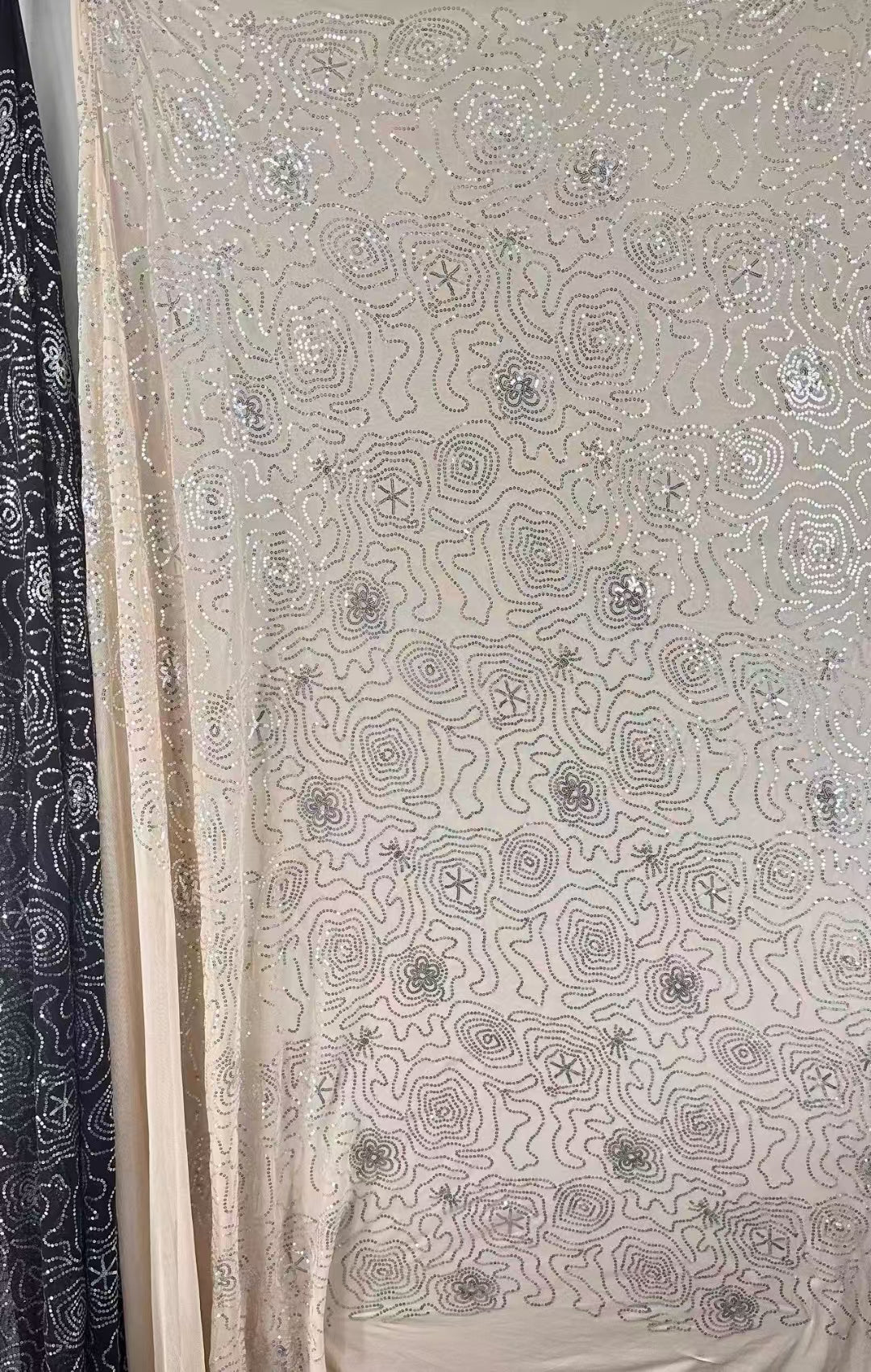 Knitted Fabric With Sequins