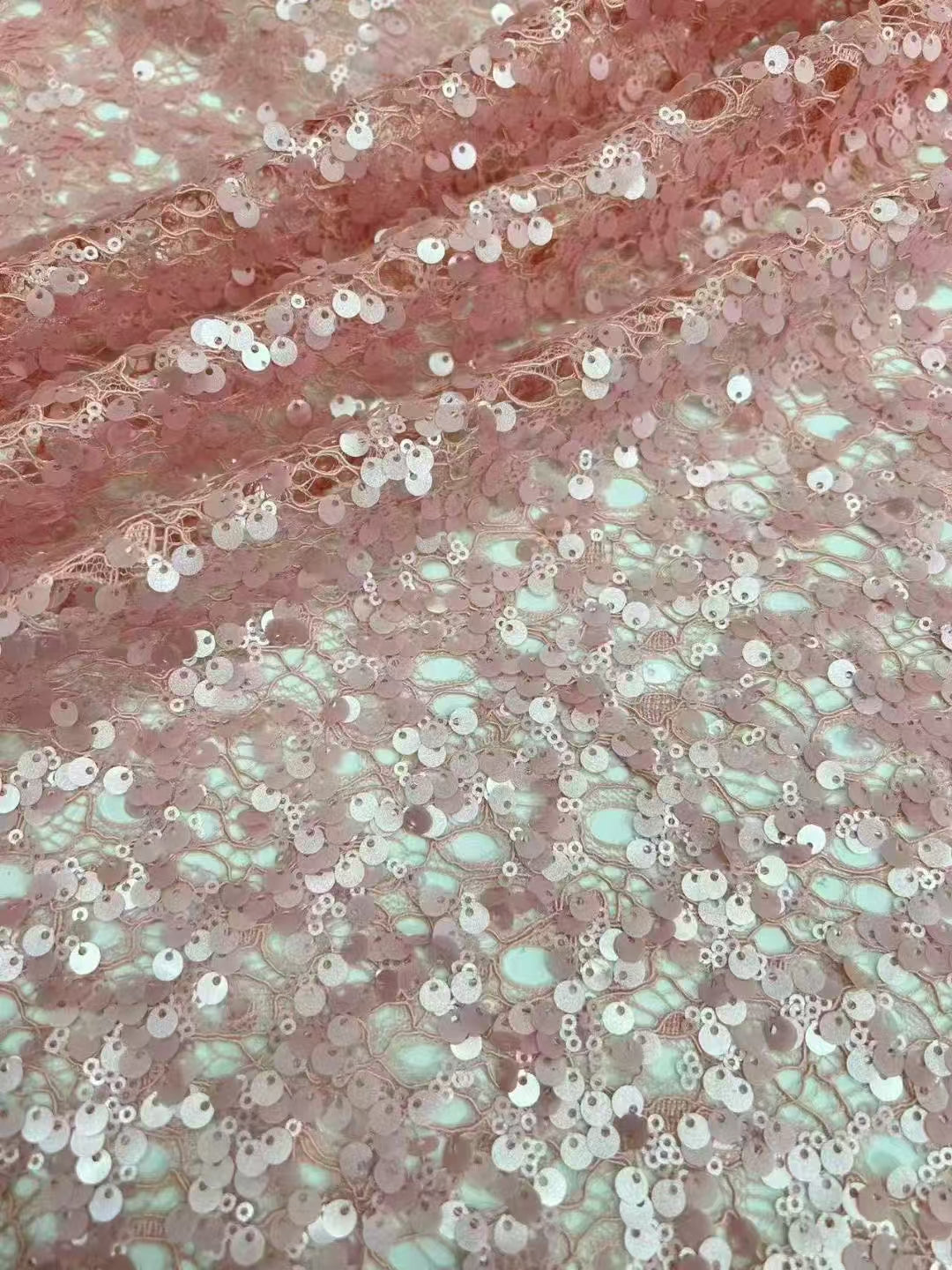 Lace Base Sequins Embroidery