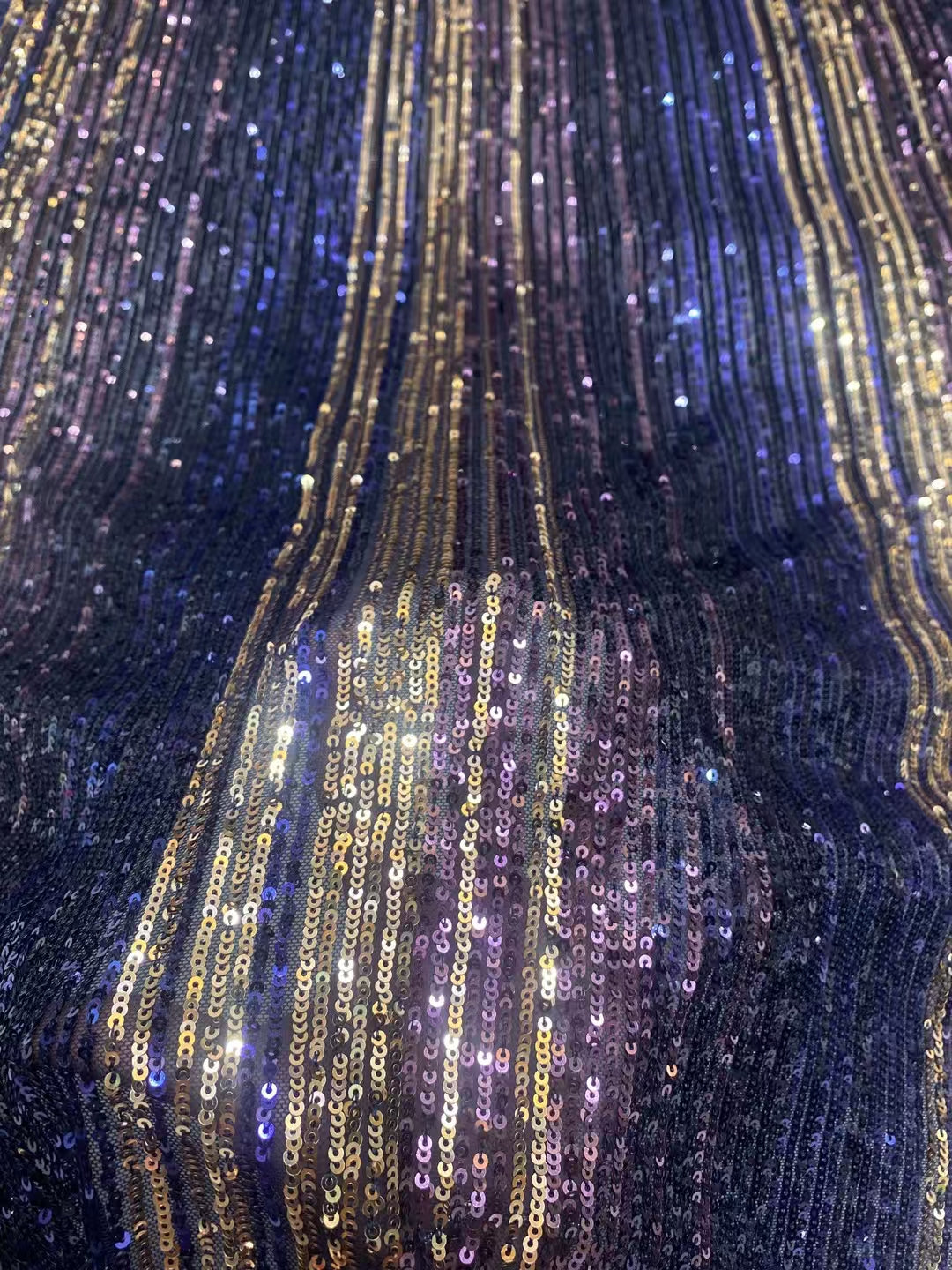Vertical Stripe Sequins Fabric