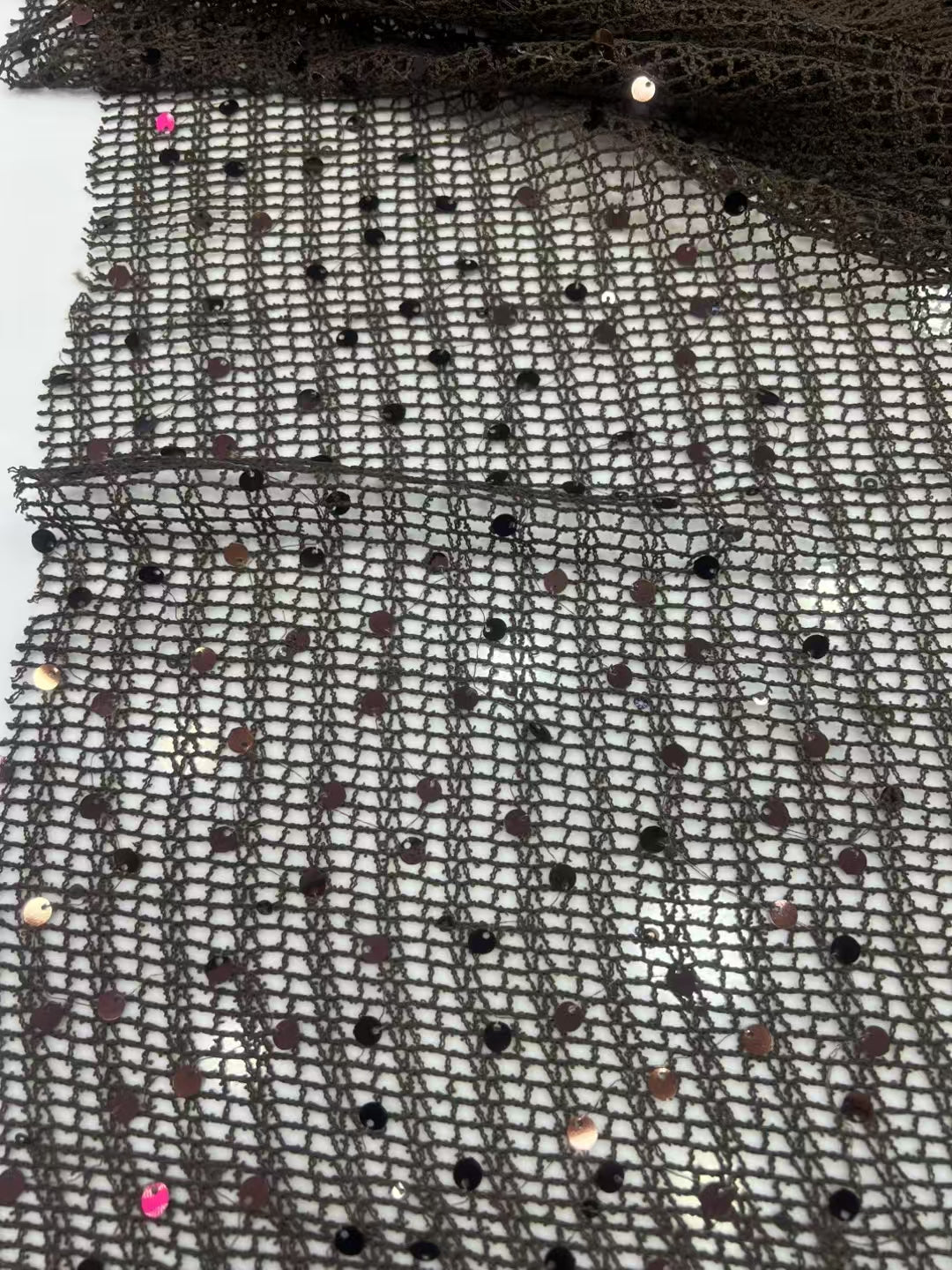 Simple Gridding Sequins Fabric