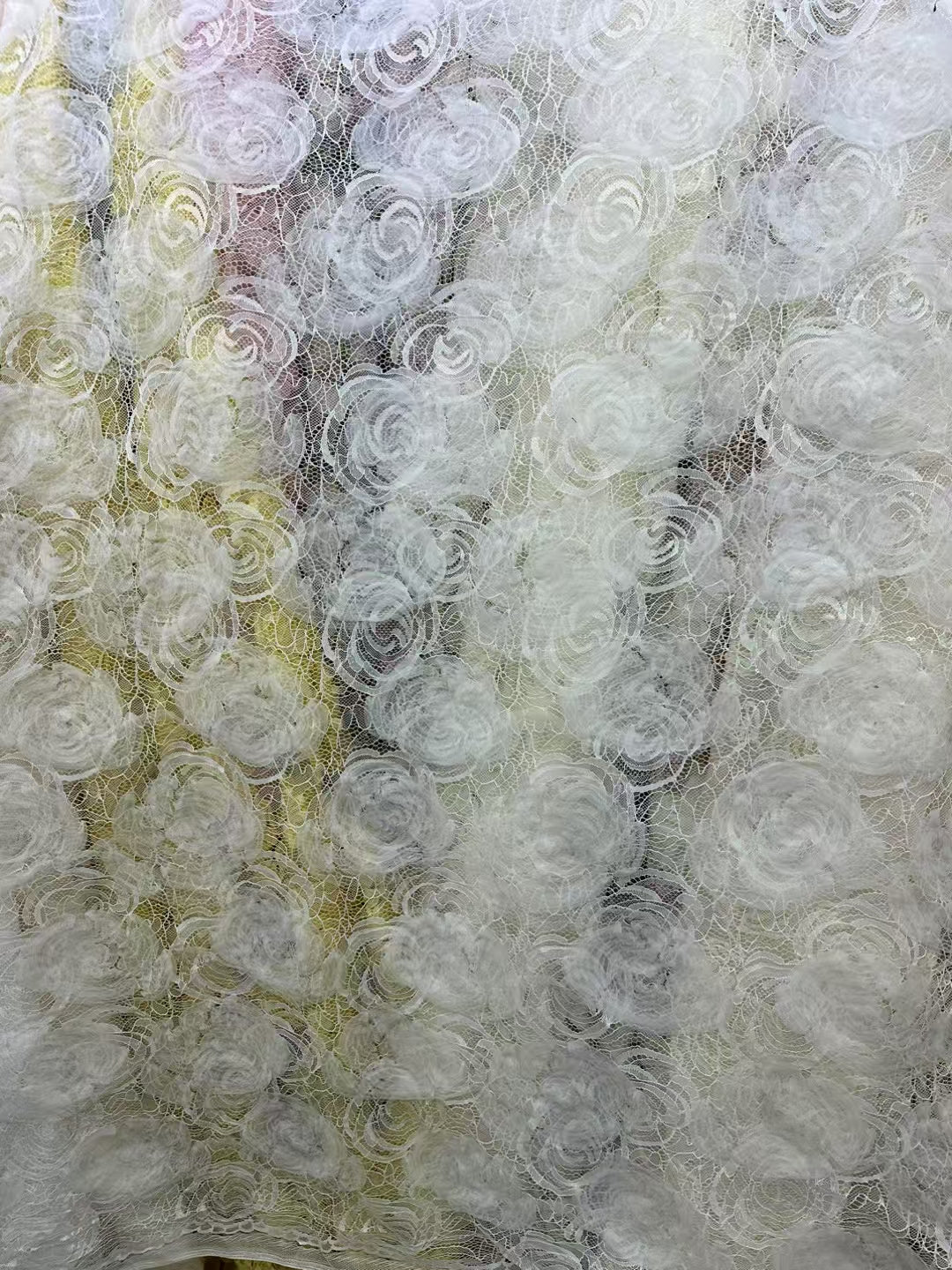 White Rose Cording Embroidery Lace