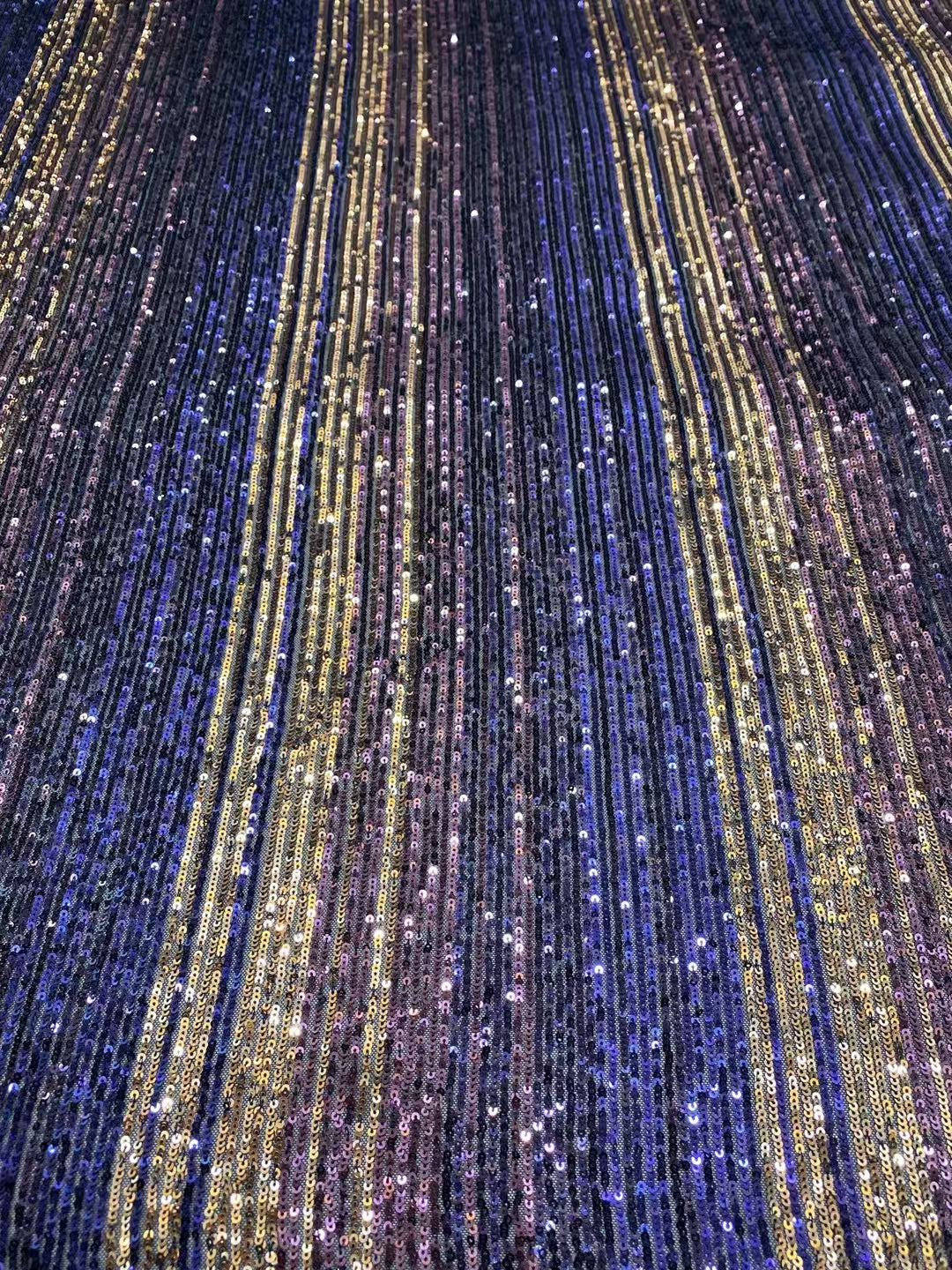 Vertical Stripe Sequins Fabric