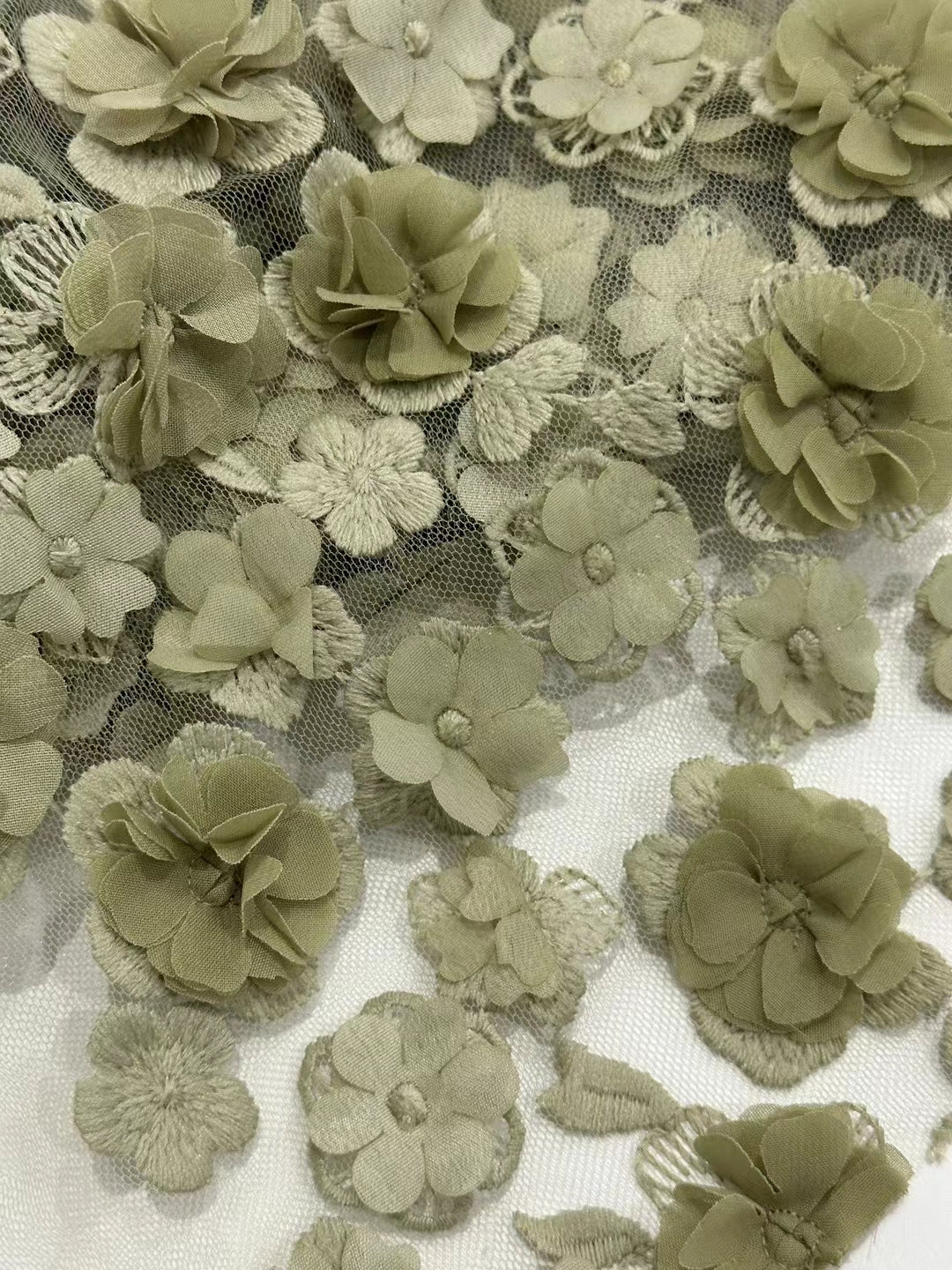 3D Embroidery Flower Fabric