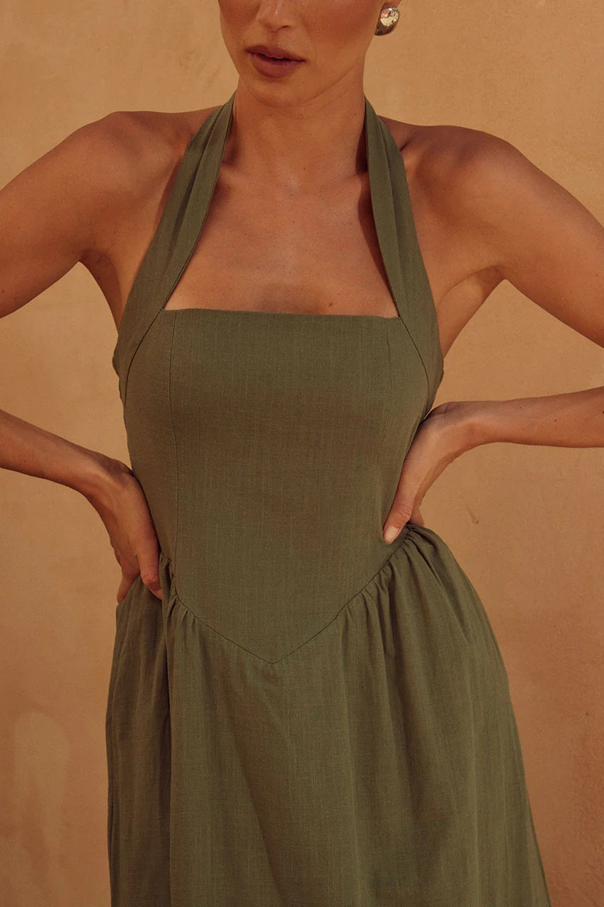 Women Halterneck Dress