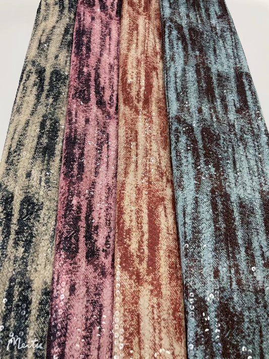 Print with Sequins Fabric