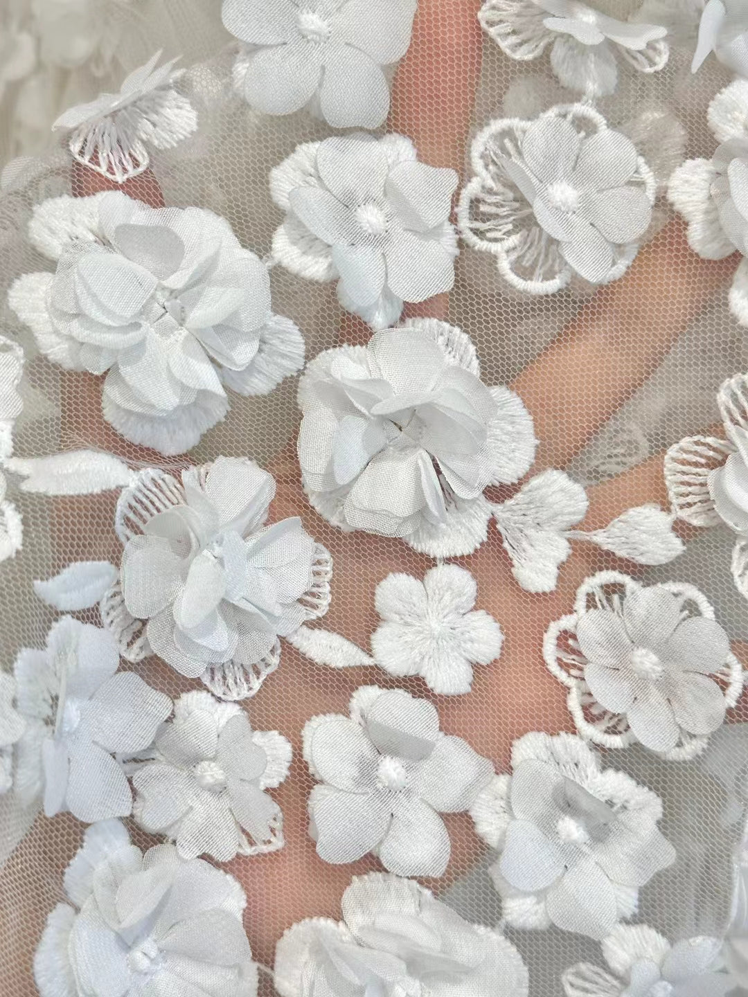 3D Embroidery Flower Fabric