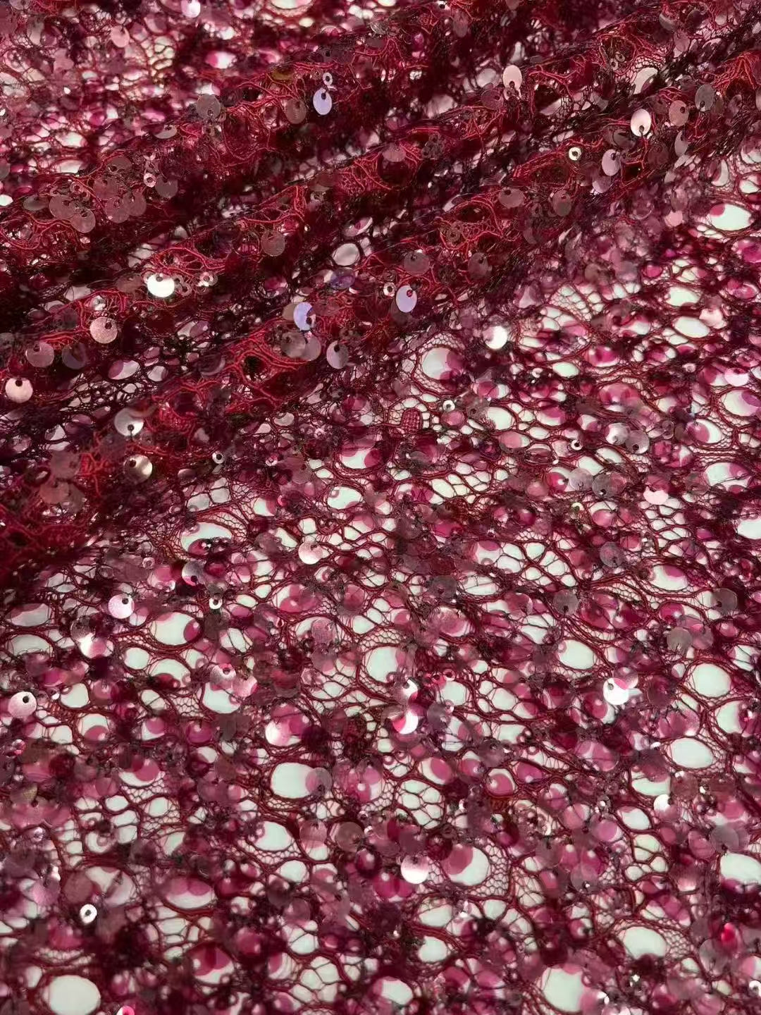 Lace Base Sequins Embroidery