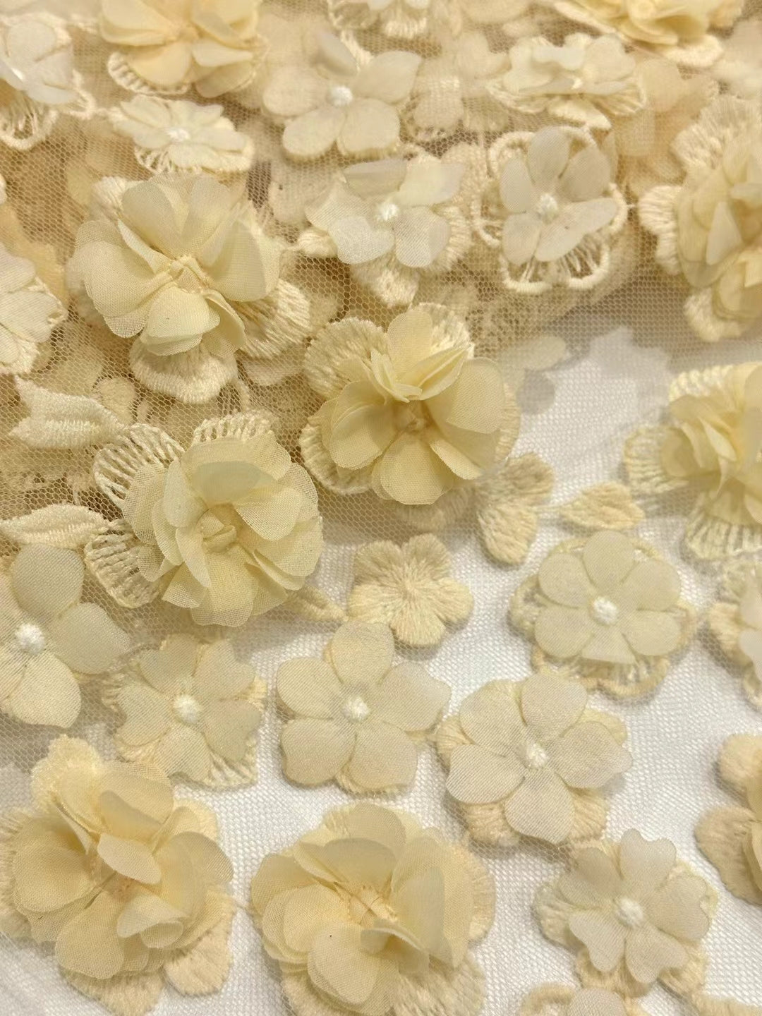 3D Embroidery Flower Fabric