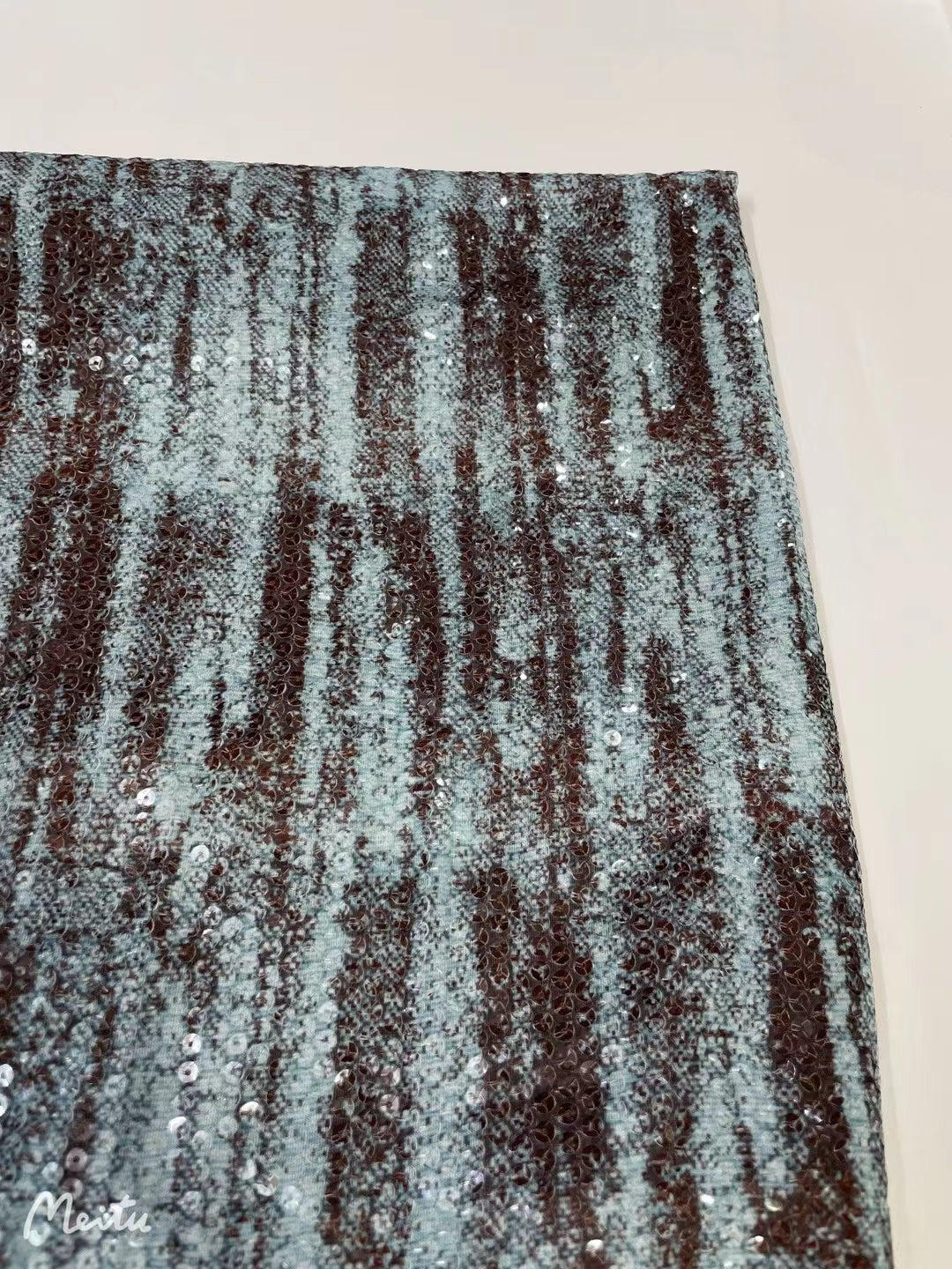 Print with Sequins Fabric