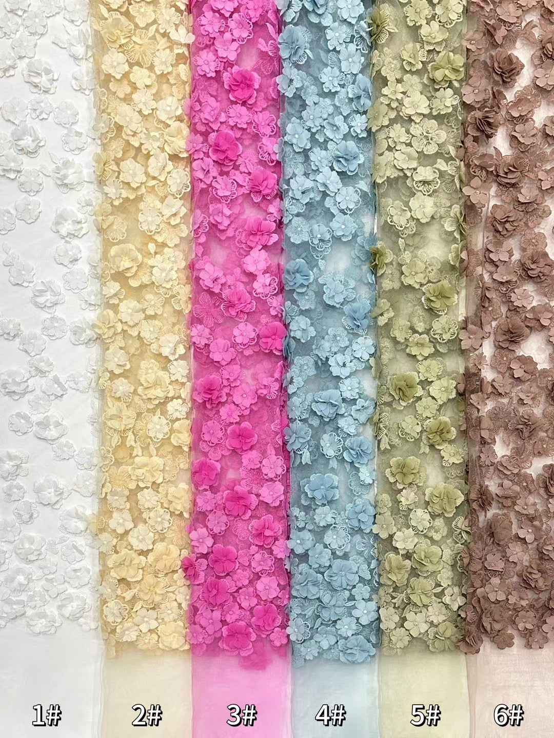 3D Embroidery Flower Fabric