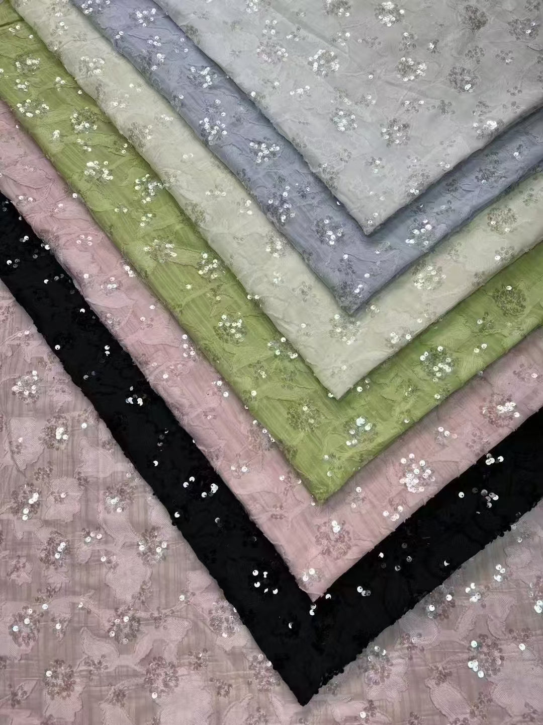 Jacquard & Sequins Fabric
