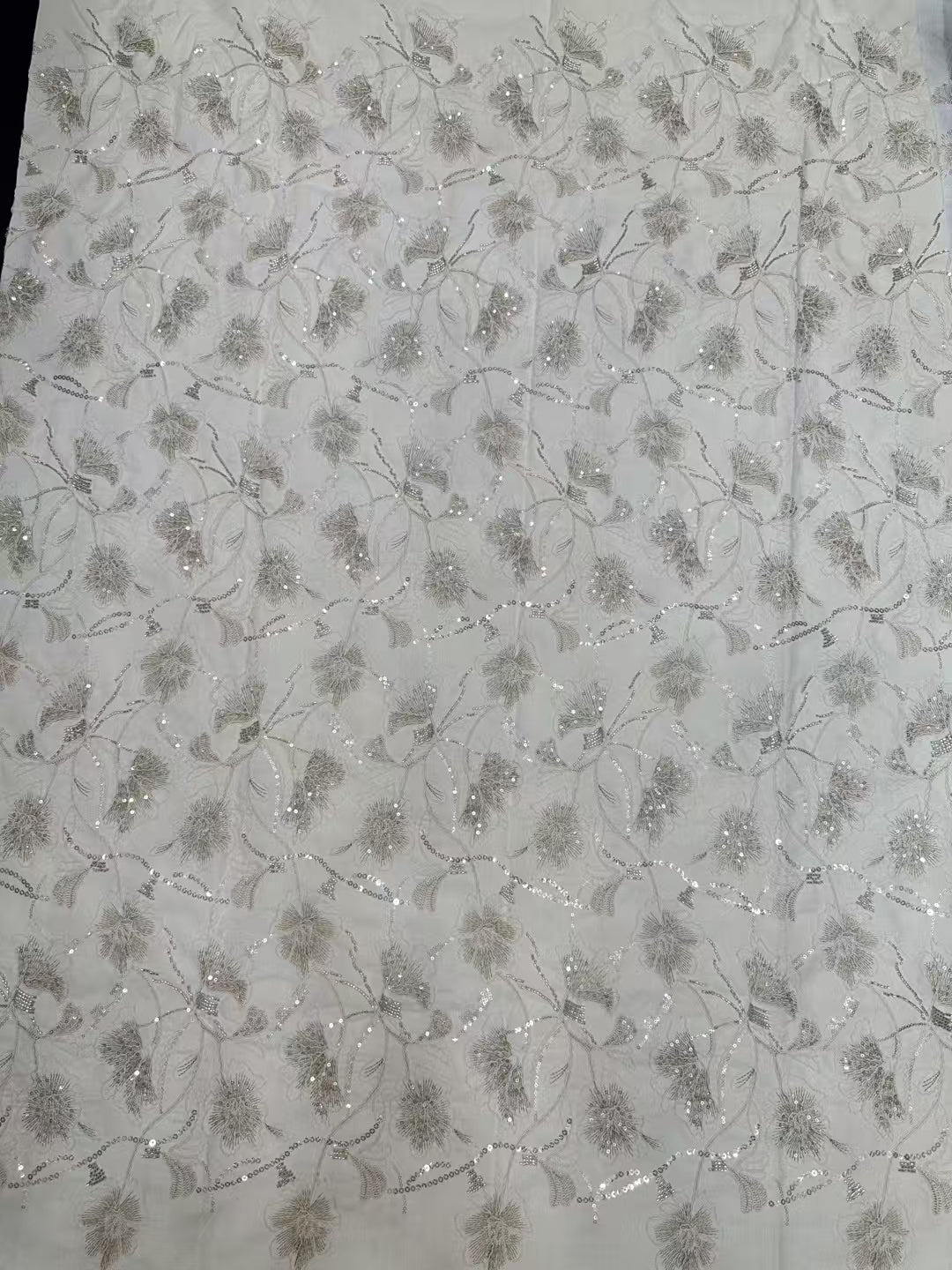 Sequins Embroidery with Cord