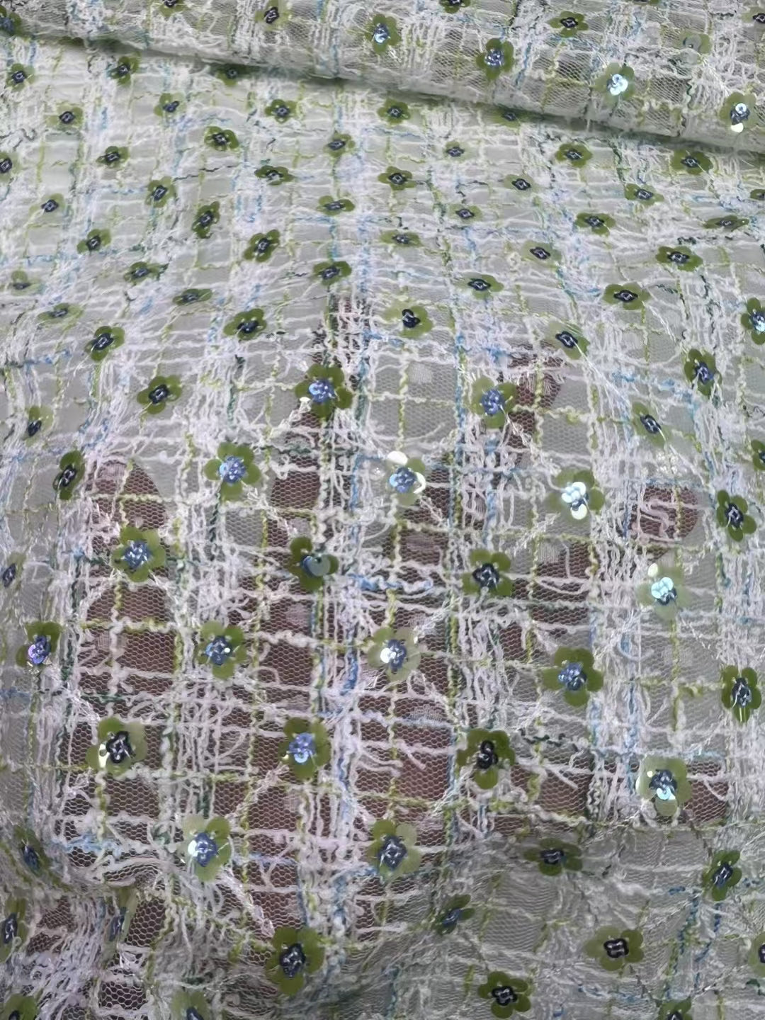 Small Flora Sequins Fabric