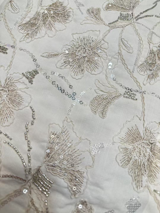 Sequins Embroidery with Cord