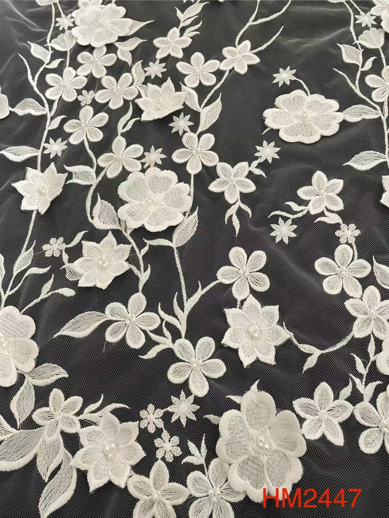 White EmbroideryFabric