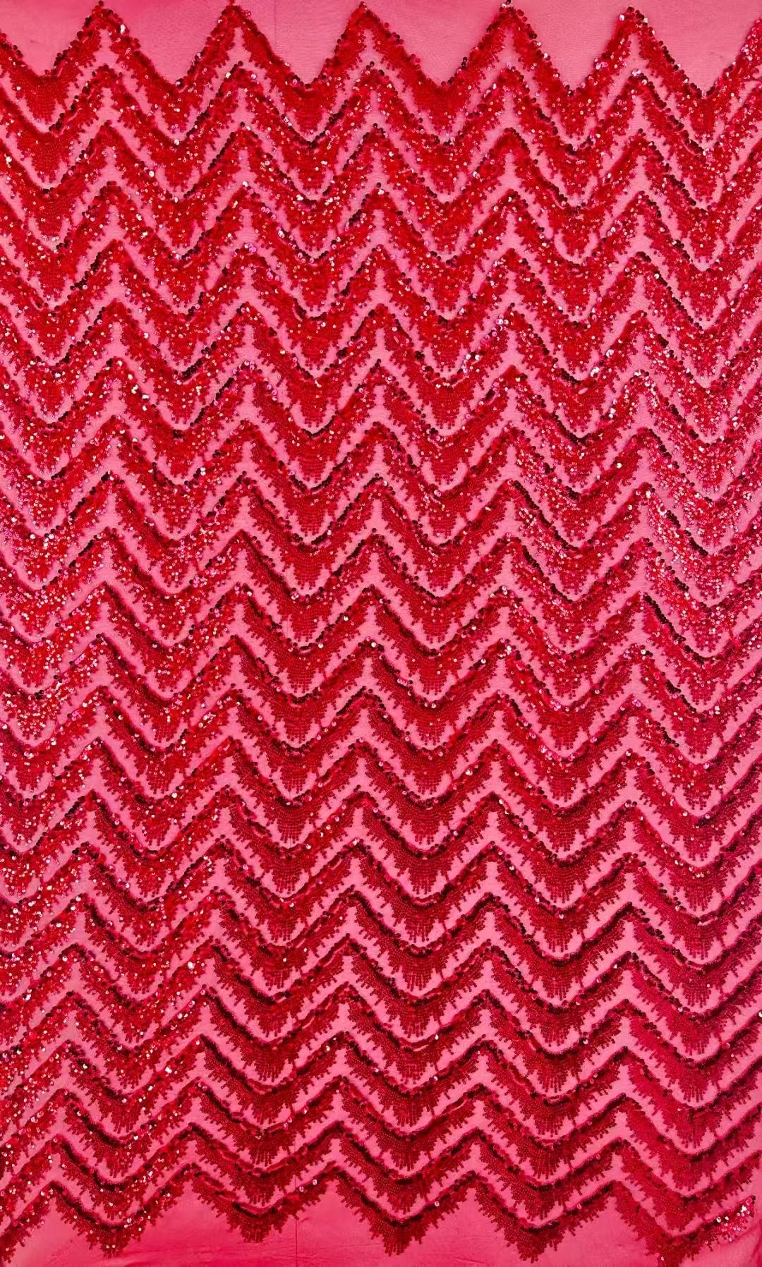 Wave Sequins Embroidery Fabric