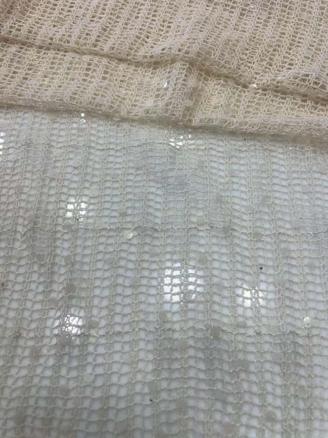 Simple Gridding Sequins Fabric