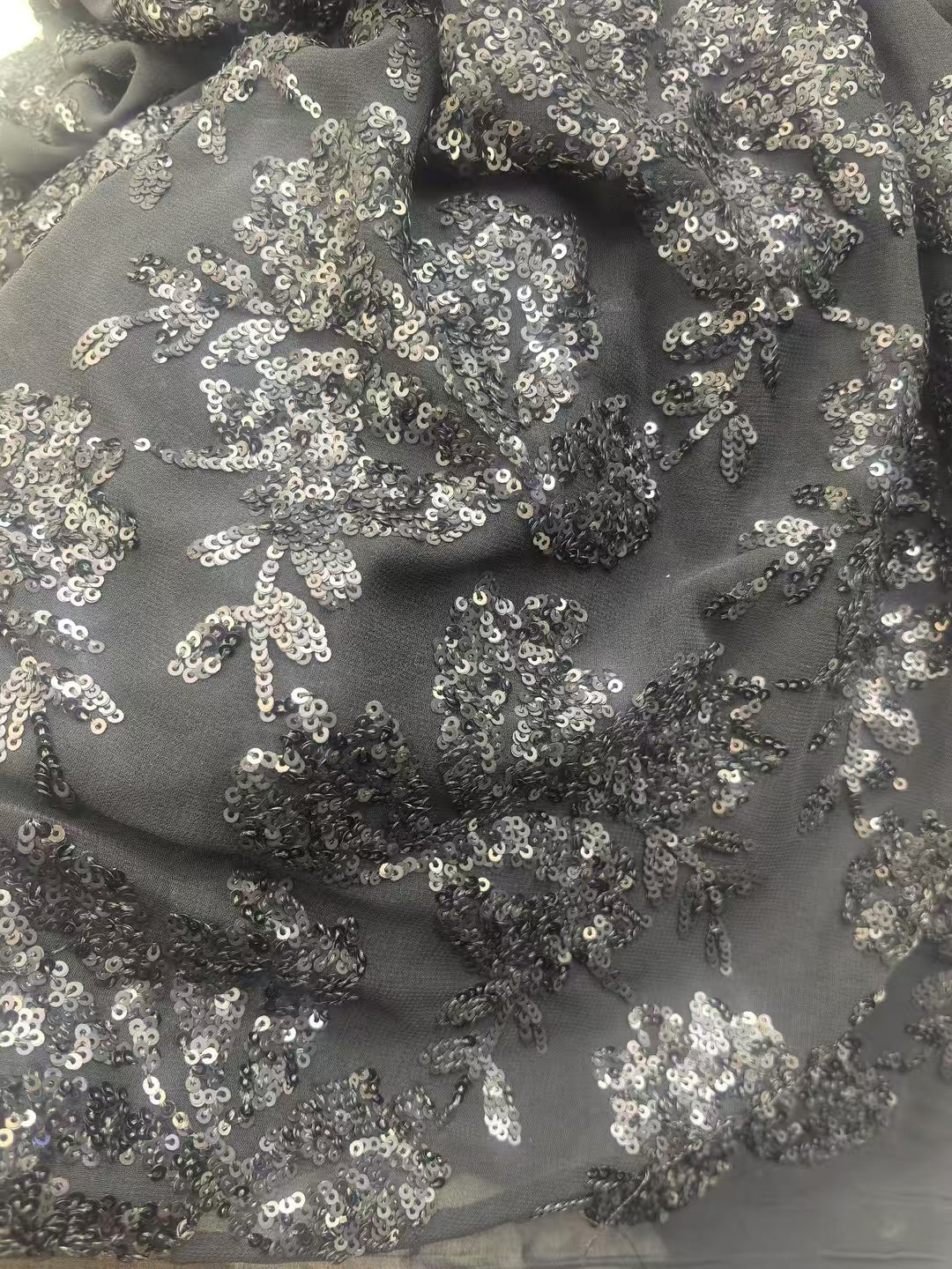 Black Sequins Fabric