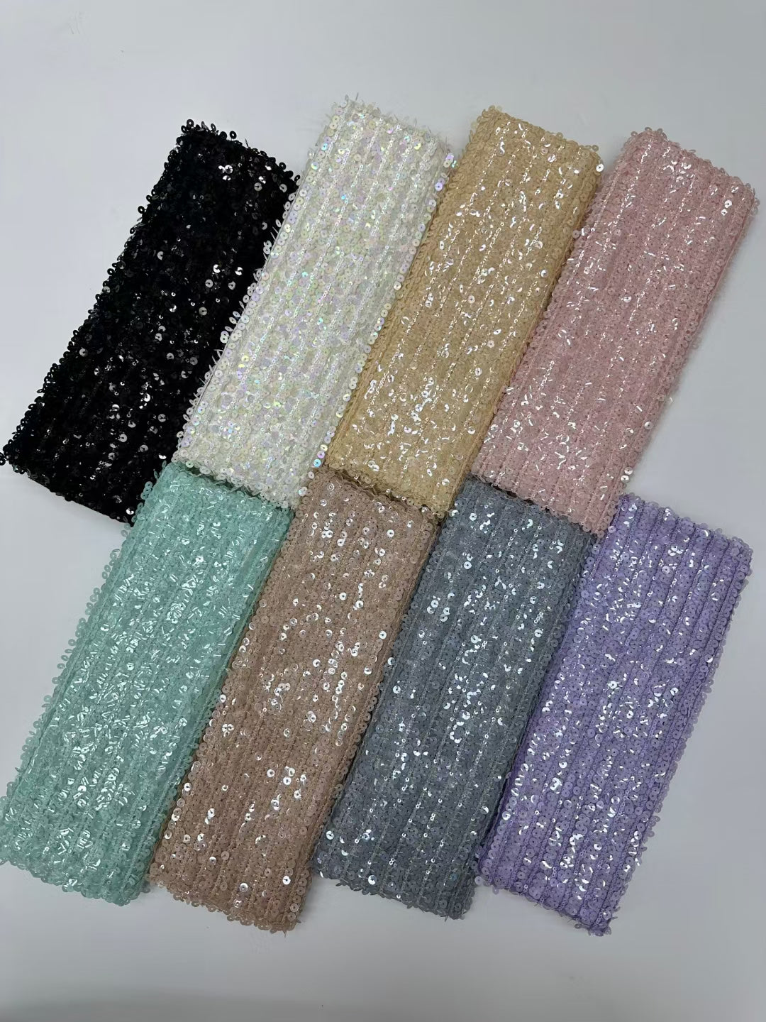 Stripe Sequins Fabric