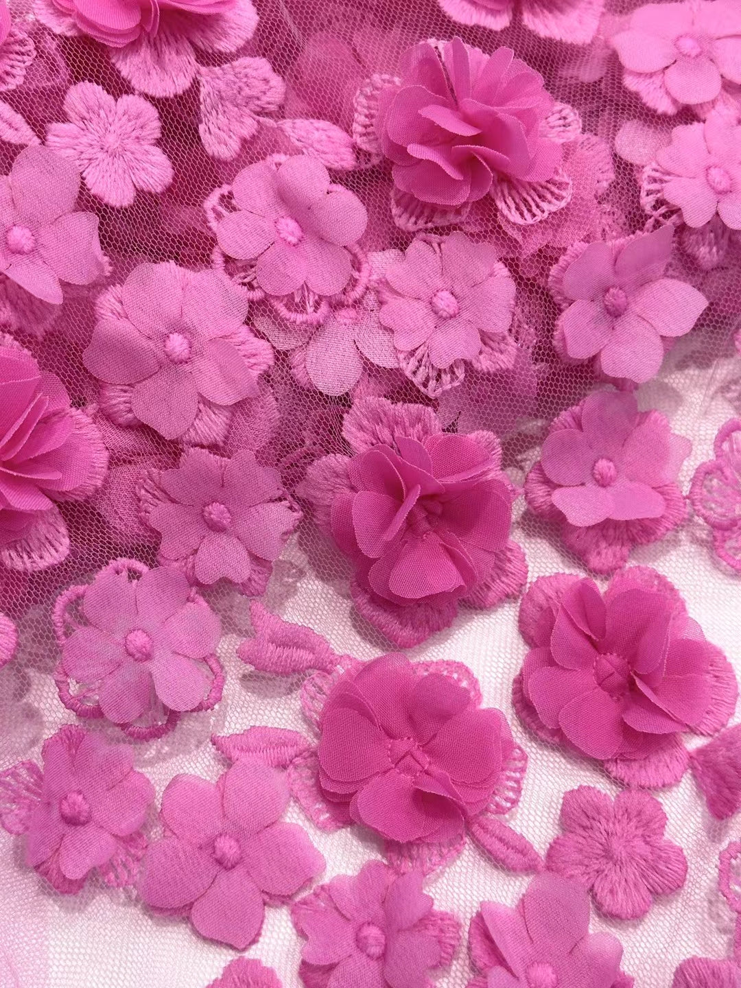 3D Embroidery Flower Fabric