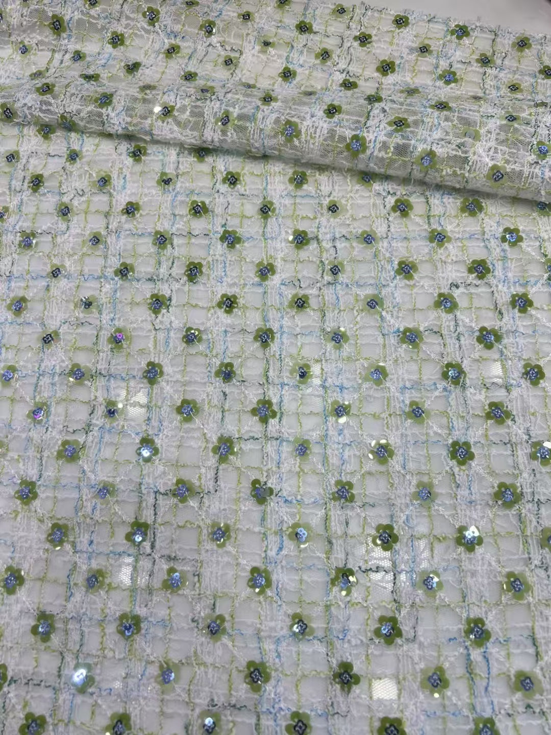 Small Flora Sequins Fabric