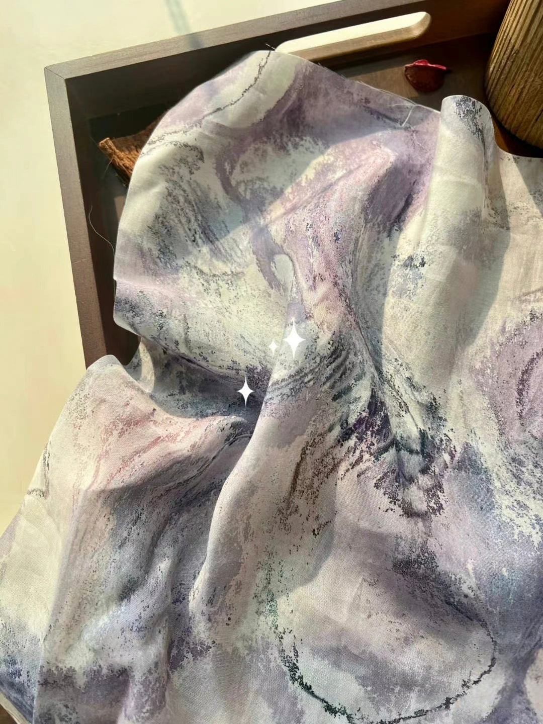 Tencel and Linen Blend Print Fabric