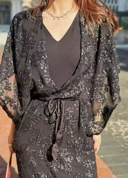 Black Sequins Fabric