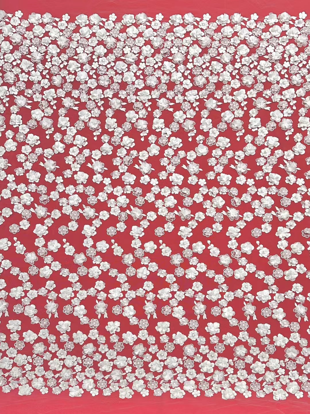 3D Embroidery Flower Fabric